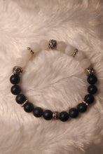 Load image into Gallery viewer, Rose Quartz &amp; Onyx Matte Bracelet 7.5&quot;
